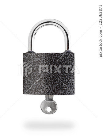 Mechanical lock isolated on white. Mechanical lock isolated on white. 122362873