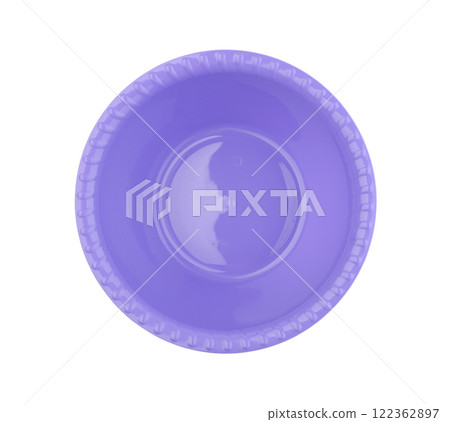 Plastic plate isolated on white. 122362897