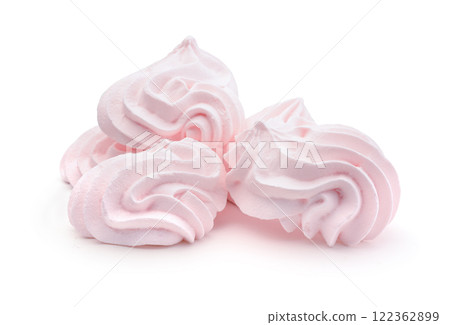 Several meringues isolated on white. Several meringues isolated on white. 122362899
