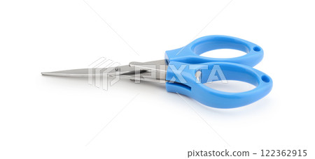 New small scissors isolated on white. New small scissors isolated on white. 122362915