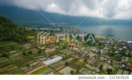Vegetable plantations in the Bedugul area of Bali, Indonesia. Near Beratan Lake 122363028
