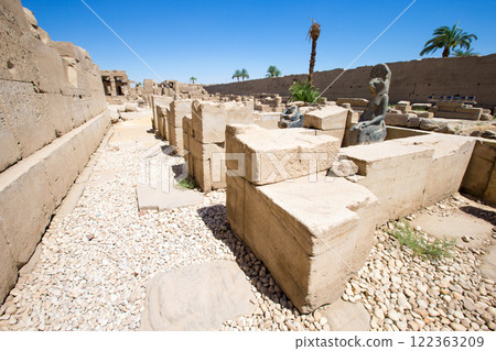 Ancient ruins of Karnak temple in Egypt 122363209