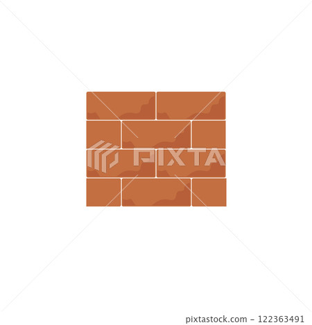 brick wall icon illustration design template brick wall icon illustration design template 122363491