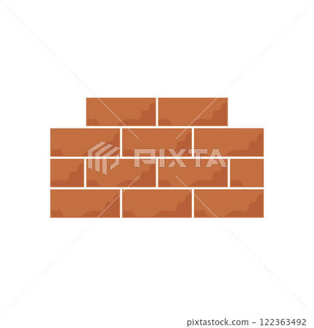 brick wall icon illustration design template 122363492