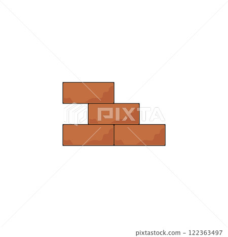 brick wall icon illustration design template brick wall icon illustration design template 122363497