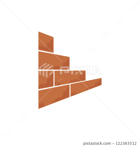 brick wall icon illustration design template brick wall icon illustration design template 122363512