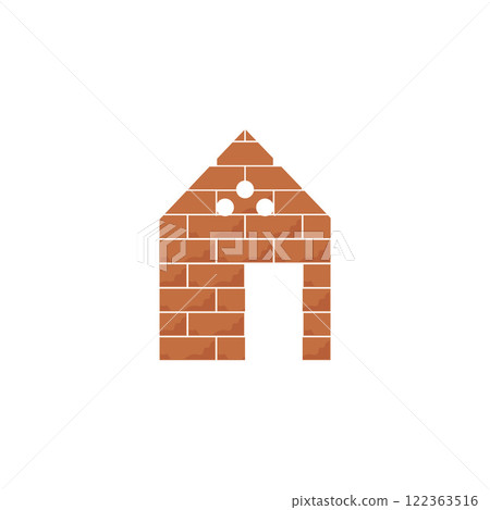 brick wall icon illustration design template brick wall icon illustration design template 122363516