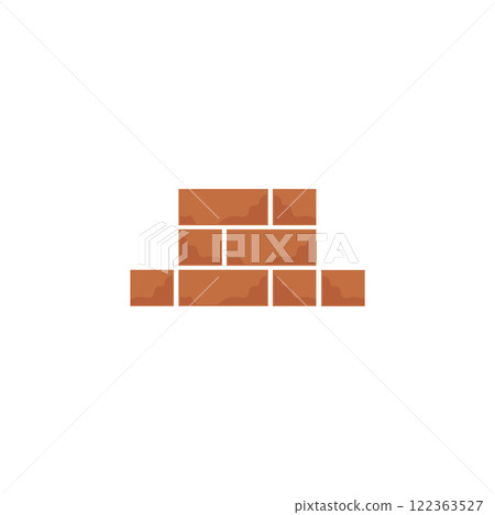 brick wall icon illustration design template 122363527