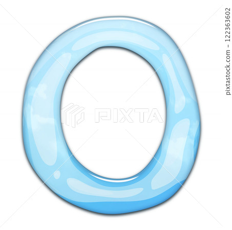 3D rendered illustration. Decorative glossy letter. Art lettering. 3D rendered illustration. Decorative glossy letter. Art lettering. 122363602