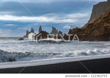 Vikurfjara Black Sand Beach near Vik on the island of Iceland Vikurfjara Black Sand Beach near Vik on the island of Iceland 122363755