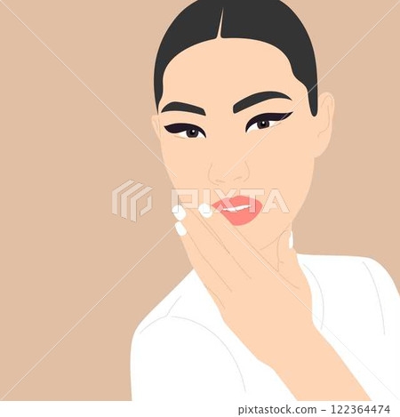 woman with clean skin 122364474