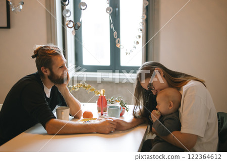 Family Moments A Beautiful Connection When Gathering Around the Table for Meals Together 122364612