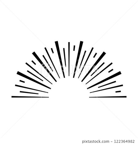 Sun icon, sunburst vector illustration element for design 122364982