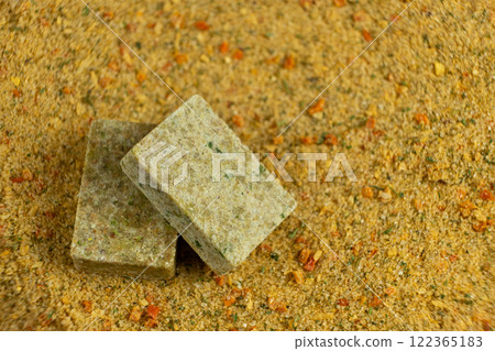 Umami Flavor Bouillon Cubes. MSG-Enhanced Seasoning Cubes 122365183