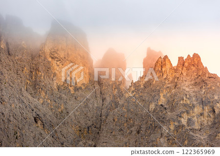 Dolomites Mountains, Gardena Pass, Italy Dolomites Mountains, Gardena Pass, Italy 122365969