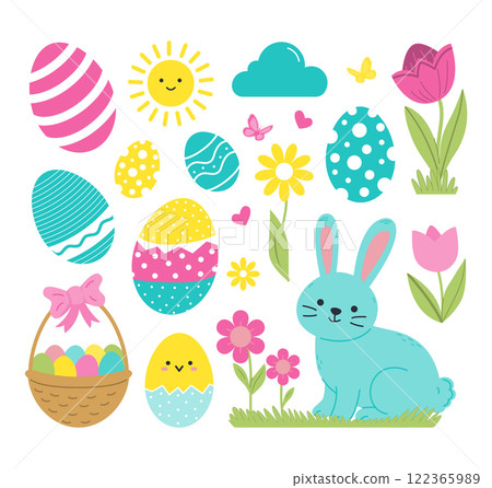 Happy Easter elements 122365989