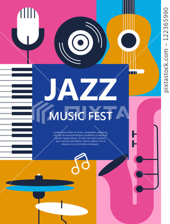 Jazz music fest poster Jazz music fest poster 122365990