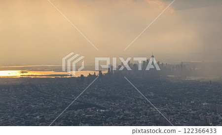 View of New York from an airplane View of New York from an airplane 122366433