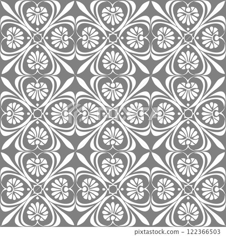 simple seamless abstract gray and white pattern, texture 122366503