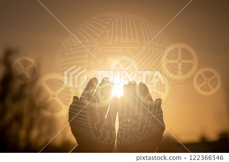 Merging technology and nature 122366546