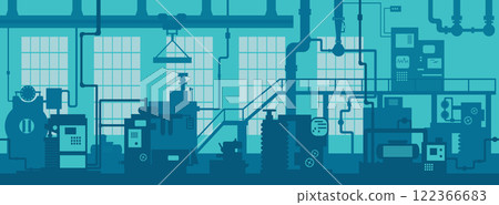 Industrial zone. Factory manufacturing industrial line plant scene interior background Industrial zone. Factory manufacturing industrial line plant scene interior background 122366683