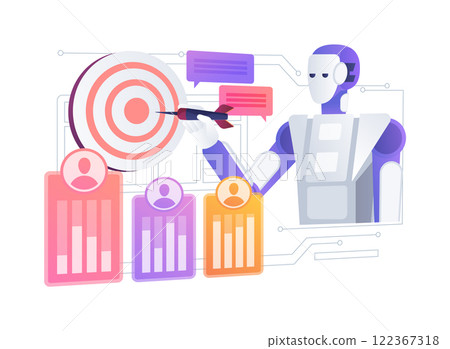 AI-Driven Sentiment Analysis for Campaigns abstract concept vector illustration. 122367318