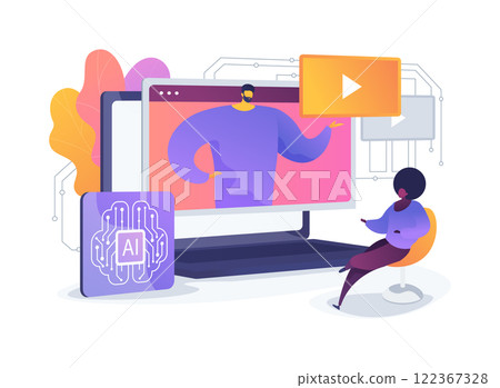 AI-Powered Influencer Marketing Analysis abstract concept vector illustration. 122367328