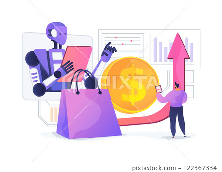 AI-Powered Sales Incentive Programs abstract concept vector illustration. 122367334