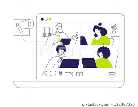 Videoconference chat abstract concept vector illustration. 122367356