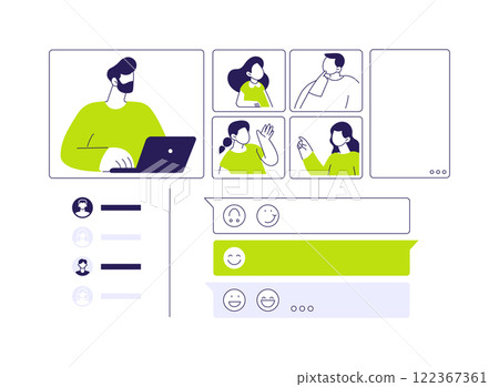 Comment on work abstract concept vector illustration. 122367361