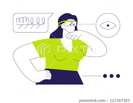 Electronic sight abstract concept vector illustration. 122367365