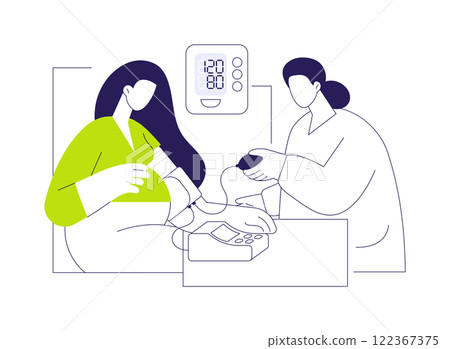 Pregnant women health management abstract concept vector illustration. 122367375