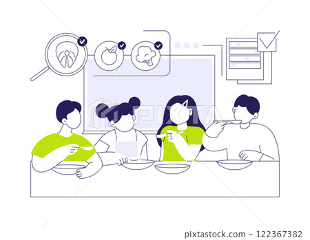 Food monitoring programmes abstract concept vector illustration. 122367382