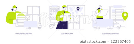 Export documents abstract concept vector illustrations. Export documents abstract concept vector illustrations. 122367405