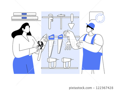 Tool library isolated cartoon vector illustrations. Tool library isolated cartoon vector illustrations. 122367428