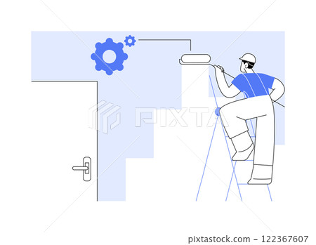 Professional painter isolated cartoon vector illustrations. Professional painter isolated cartoon vector illustrations. 122367607