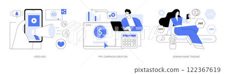 Digital marketing business isolated cartoon vector illustrations se Digital marketing business isolated cartoon vector illustrations se 122367619