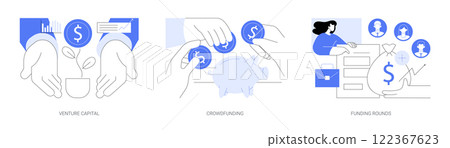 Startup funding isolated cartoon vector illustrations se 122367623