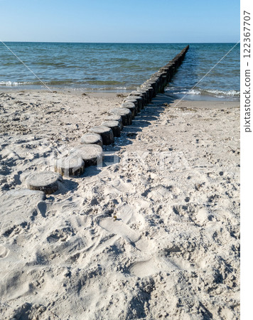 Groyne in Zingst, Darss, Germany Groyne in Zingst, Darss, Germany 122367707