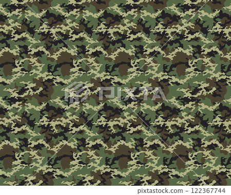 Camouflage seamless pattern, fashionable military print 122367744