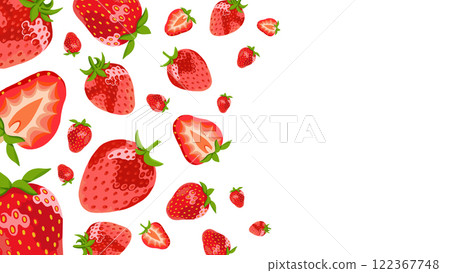 Realistic Berries Vector Illustration with Your Text Place 122367748