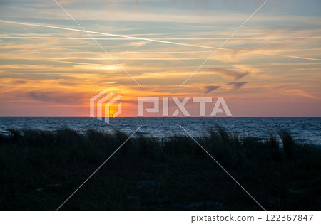 Sunset at Zingst Beach, Darss, Germany 122367847