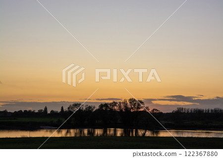 Sunset at the Elbe, Germany Sunset at the Elbe, Germany 122367880