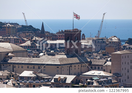 Aerial view of the Doge's Palace in Genoa Aerial view of the Doge's Palace in Genoa 122367995