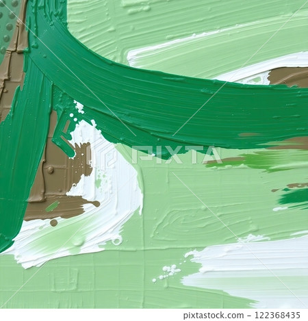 Oil painting background with random chaotic brush strokes. Artistic texture in natural earth tones. 122368435