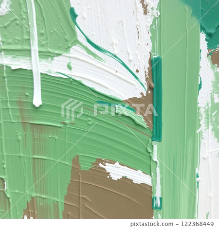 Oil painting background with random chaotic brush strokes. Artistic texture in natural earth tones. 122368449