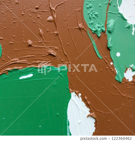 Oil painting background with random chaotic brush strokes. Artistic texture in natural earth tones. Oil painting background with random chaotic brush strokes. Artistic texture in natural earth tones. 122368462