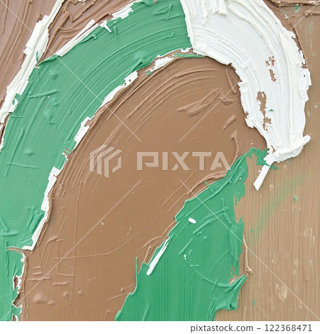 Oil painting background with random chaotic brush strokes. Artistic texture in natural earth tones. 122368471