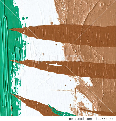 Oil painting background with random chaotic brush strokes. Artistic texture in natural earth tones. 122368478