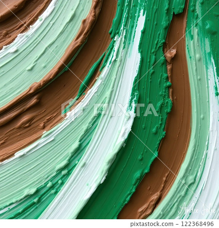 Oil painting background with random chaotic brush strokes. Artistic texture in natural earth tones. 122368496